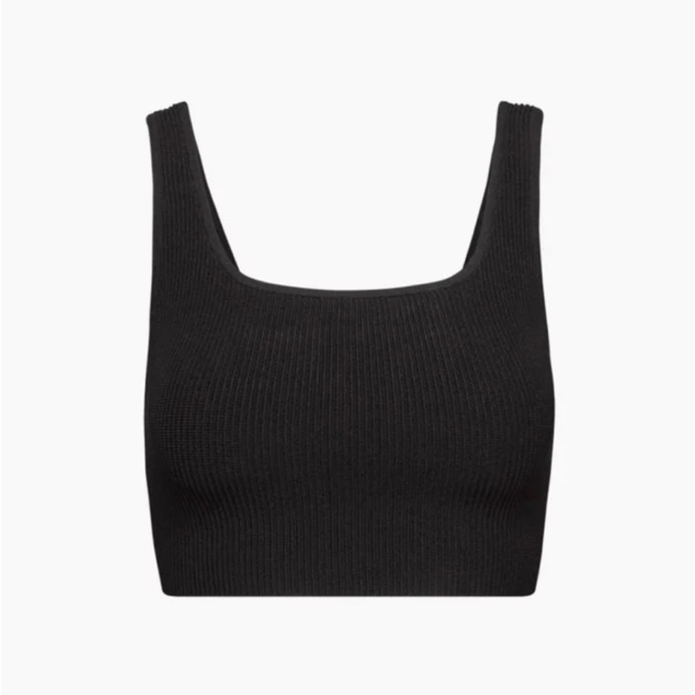 Babaton Sculpt Knit Squareneck Cropped Tank